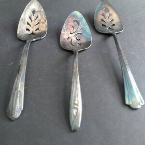 Grouping of Three Antique Silverplate Pie/Cake Servers